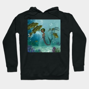 Little mermaid in the deep ocean Hoodie